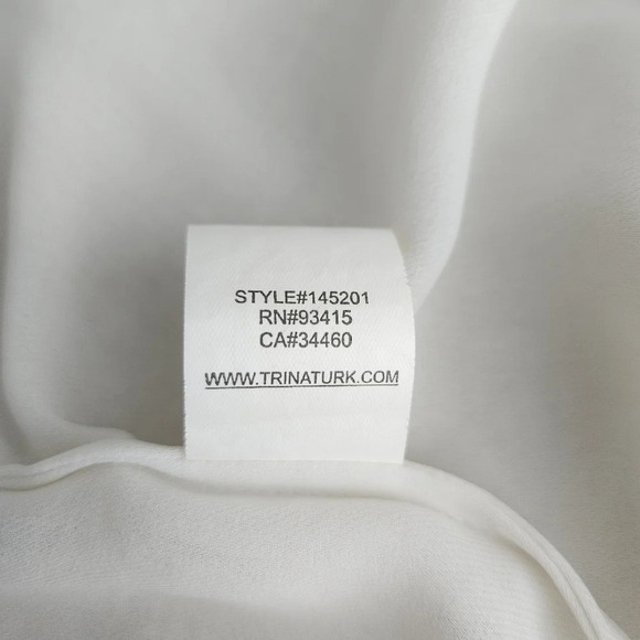 Trina Turk Shirt White Sleeveless Button Up Collared Pocket Tank Top - Picture 7 of 7